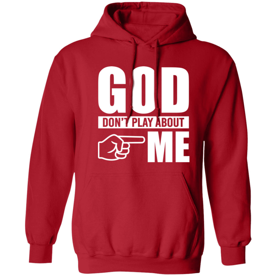 God Don’t Play Hoodie (white letters)