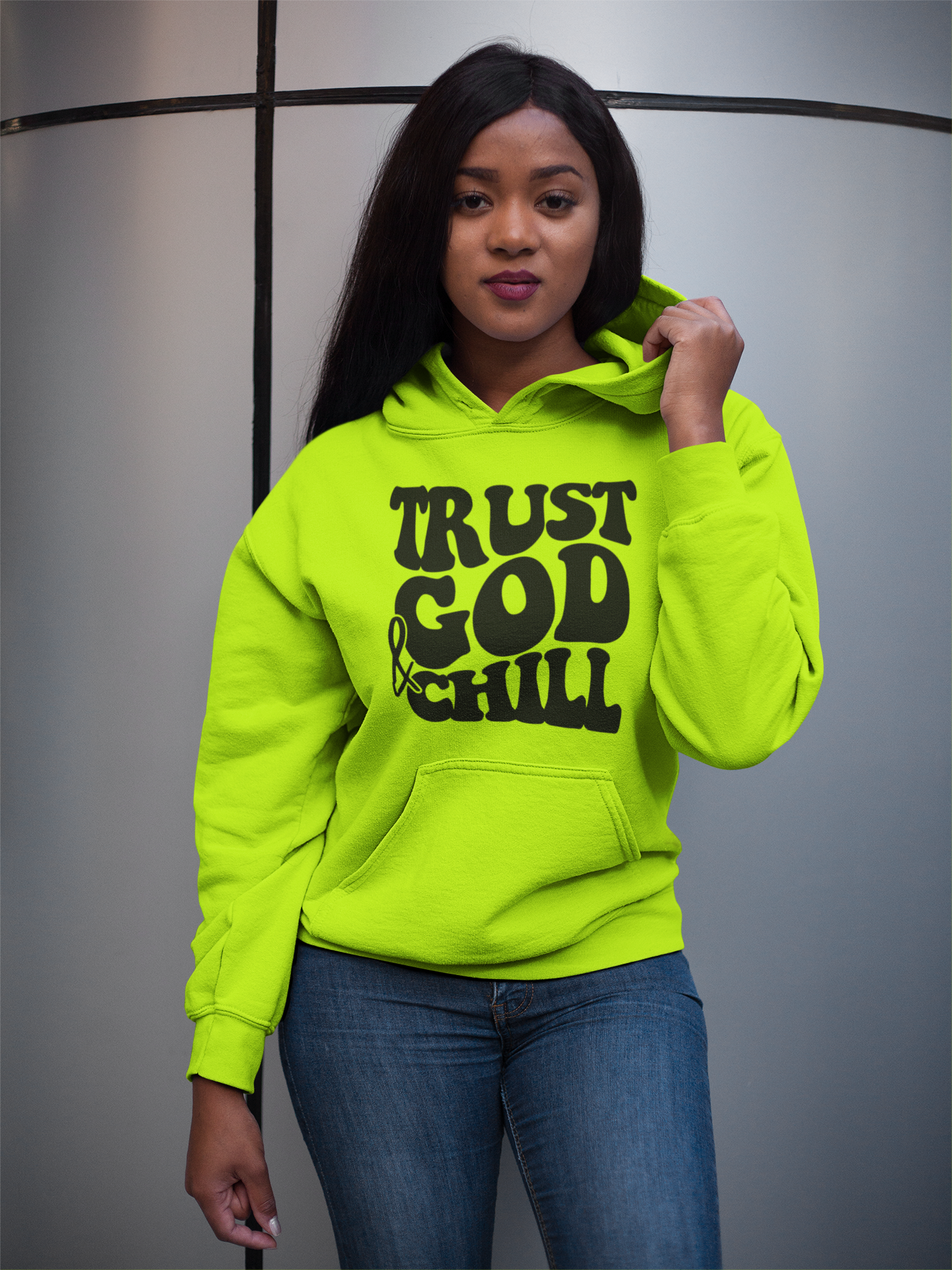 Trust God Hoodie (black letters)