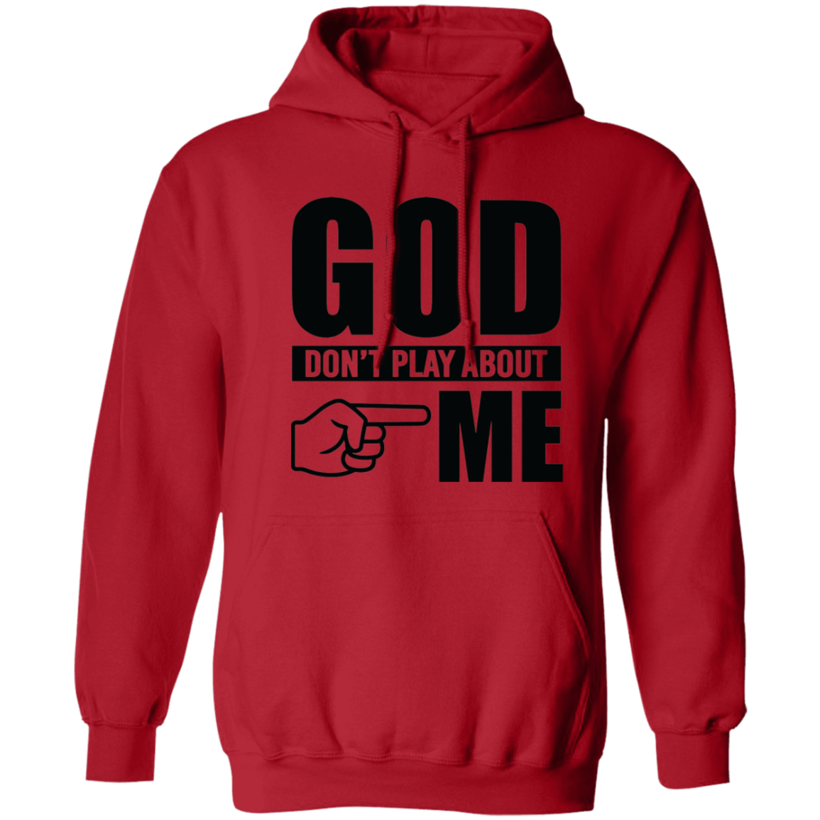 God Don’t Play Hoodie (black letters)